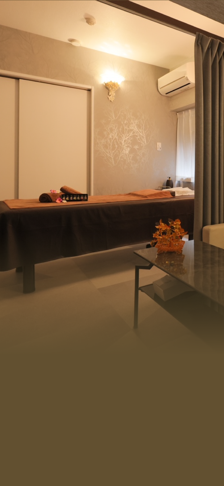 本町のオイルマッサージ・リンパマッサージ・ヘッドスパサロンBlue skyの施術室写真